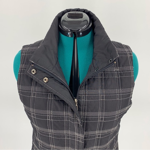 Geoffrey Beene Sport Black Plaid Lightweight Puffer Vest, Medium - Picture 4 of 16